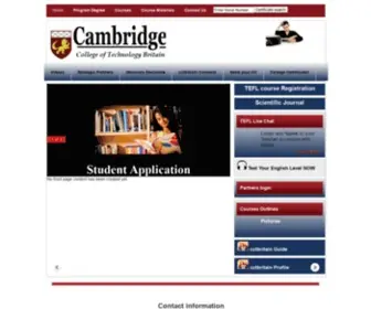 CCTbritain.com(CCTBriitain ..Cambridge Collage of technology) Screenshot