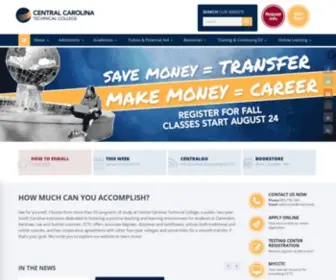 CCtech.edu(Central Carolina Technical College) Screenshot