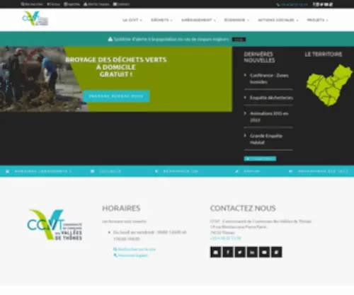 CCVT.fr(Communauté de Communes des Vallées de Thônes) Screenshot