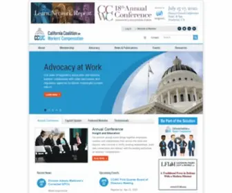 CCWcworkcomp.org(The California Coalition on Workers' Compensation (CCWC)) Screenshot