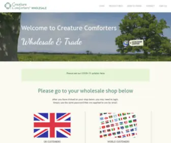 CCwholesale.org(Creature Comforters® Wholesale) Screenshot