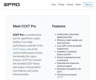 CCXT.pro(CCXT Pro) Screenshot