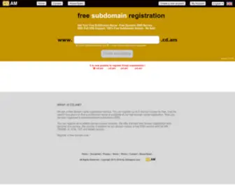 CD.am(Free Domain Names with full DNS control. Get Your Free Domain Name) Screenshot
