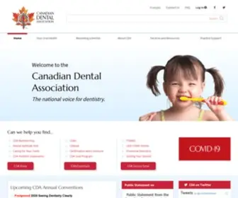 CDa-ADC.ca(Canadian Dental Association) Screenshot