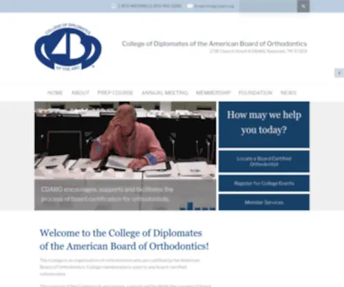 CDabo.org(College of Diplomates of the American Board of Orthodontics) Screenshot