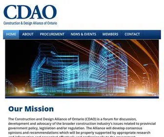 CDao.ca(The Construction & Design Alliance of Ontario) Screenshot