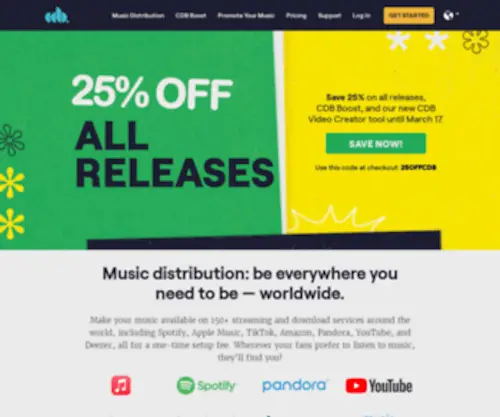 CDbaby.com(Discover and Buy Indie Music CDs) Screenshot