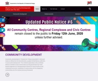 CDca.gov.tt(Ministry of Sport and Community Development) Screenshot