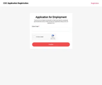 CDcnewburgh.com(CDC Application Registration) Screenshot