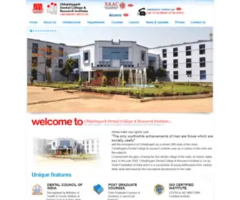CDcri.org(Chhattisgarh Dental College & Research Institute) Screenshot