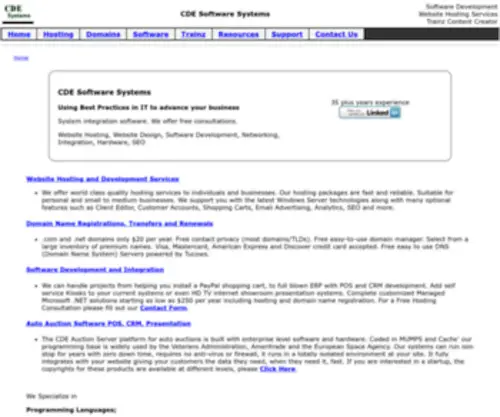 CDesystems.com(CDE Software Systems) Screenshot