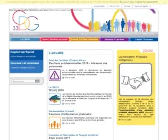 CDG33.fr(Centre de Gestion de la Gironde) Screenshot