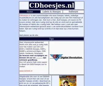 CDhoesjes.nl(De plek waar u uw hoesjes) Screenshot