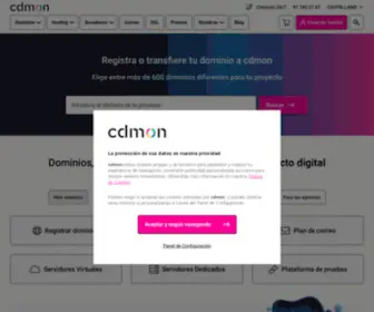 CDmon.com(Dominios, planes de hosting, servidores VPS y servidores dedicados) Screenshot