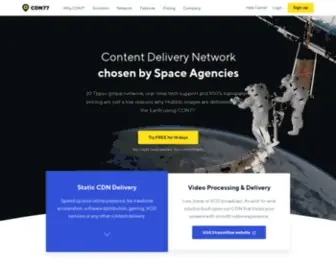 CDN77.com(Content Delivery Network) Screenshot
