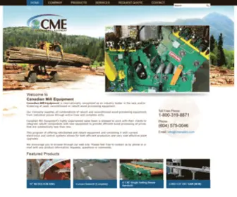 CDNmillequip.com(Canadian Mill Equipment) Screenshot