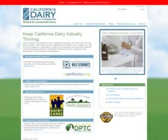 CDRF.org(California Dairy Research Foundation) Screenshot
