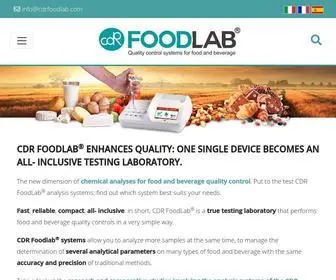 CDrfoodlab.com(CDR FoodLab analysis systems for food and beverage quality control) Screenshot