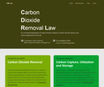 CDrlaw.org(Carbon Dioxide Removal Law) Screenshot