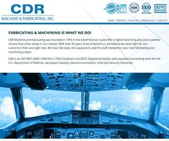 CDrmachine.com(CDR Machine and Fabricating) Screenshot