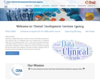 CDsaindia.in(Clinical Development Services Agency) Screenshot
