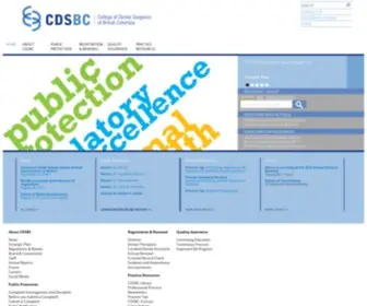 CDSBC.org(We are the regulatory body for all oral health professionals in BC.Our role) Screenshot