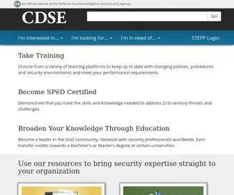 CDse.edu(The official website of the center for development of security excellence (dcsa cdse)) Screenshot