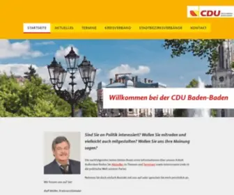 CDu-Baden-Baden.de(Willkommen bei der CDU Baden) Screenshot