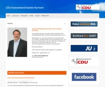 CDu-Hameln-PYrmont.de(CDU Hameln) Screenshot