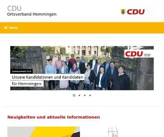 CDu-Hemmingen-BW.de(CDU Ortsverband Hemmingen) Screenshot