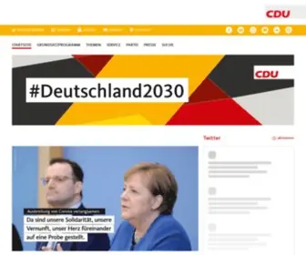 CDu.de(Christlich Demokratische Union Deutschlands) Screenshot