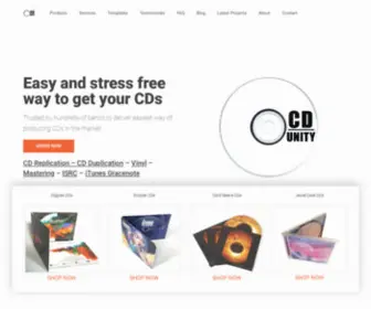 CDunity.com(Eco-friendly CD Duplication, manufacturing and printing UK Scotland) Screenshot