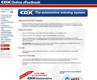 CDxetextbook.com(CDX eTextbook free online automotive textbook and encyclopedia) Screenshot