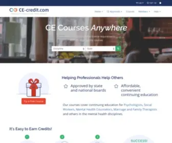 CE-Credit.com(Continuing Education Credit for Psychologists) Screenshot