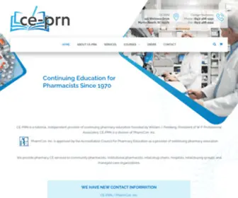 CE-PRN.com(Continuing Education for Pharmacists Since 1970) Screenshot