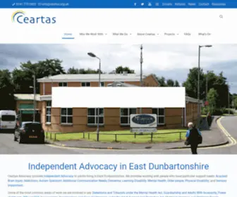 Ceartas.org.uk(Advocacy Services in East Dunbartonshire) Screenshot