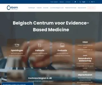 Cebam.be(Belgisch Centrum voor Evidence) Screenshot