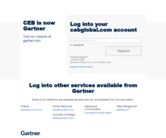 Cebglobal.com(Log in to Your CEBglobal Account) Screenshot