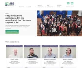 Cebib.cl(The centre for biotechnology and engineering (cebib)) Screenshot