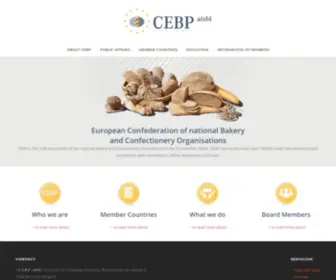 Cebp.eu(European Confederation of national Bakery and Confectionery Organisations) Screenshot
