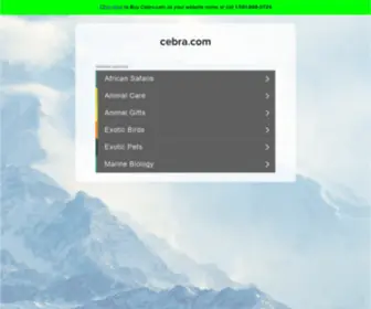 Cebra.com(The Leading African Animals Site on the Net) Screenshot