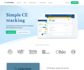 Cebroker.com(CE Broker) Screenshot