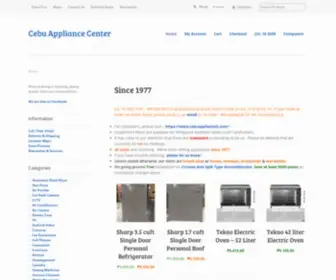 Cebuappliancecenter.com(SinceCebu Appliance Center) Screenshot