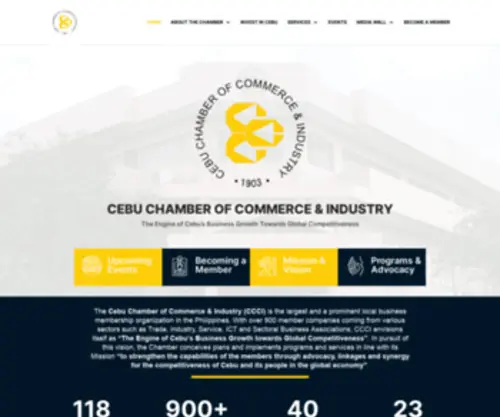 Cebuchamber.org(Cebu Chamber of Commerce & Industry) Screenshot