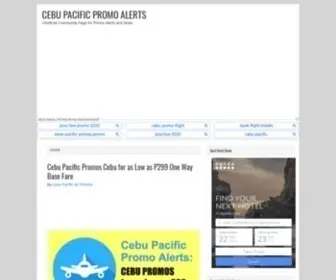 Cebupacificairlines.ph(Cebu Pacific Airlines Promo Fares Alerts) Screenshot