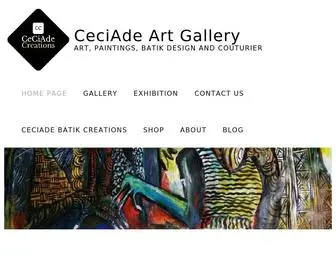 Ceciadeartgallery.com(ART, PAINTINGS, BATIK DESIGN AND COUTURIER) Screenshot