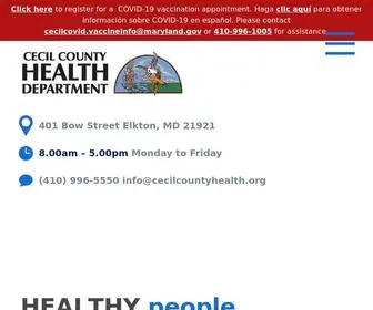 Cecilcountyhealth.org(Cecil County Health Department) Screenshot