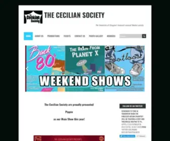 Ceciliansociety.co.uk(The University of Glasgow's foremost musical theatre society) Screenshot