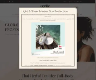 Cecilybraden.com(Global Spa Therapy Products & Education) Screenshot