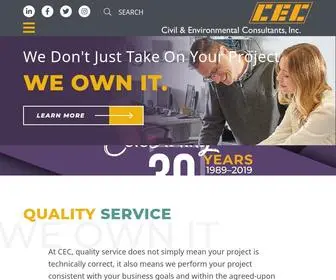 Cecinc.com(Civil & Environmental Consultants) Screenshot